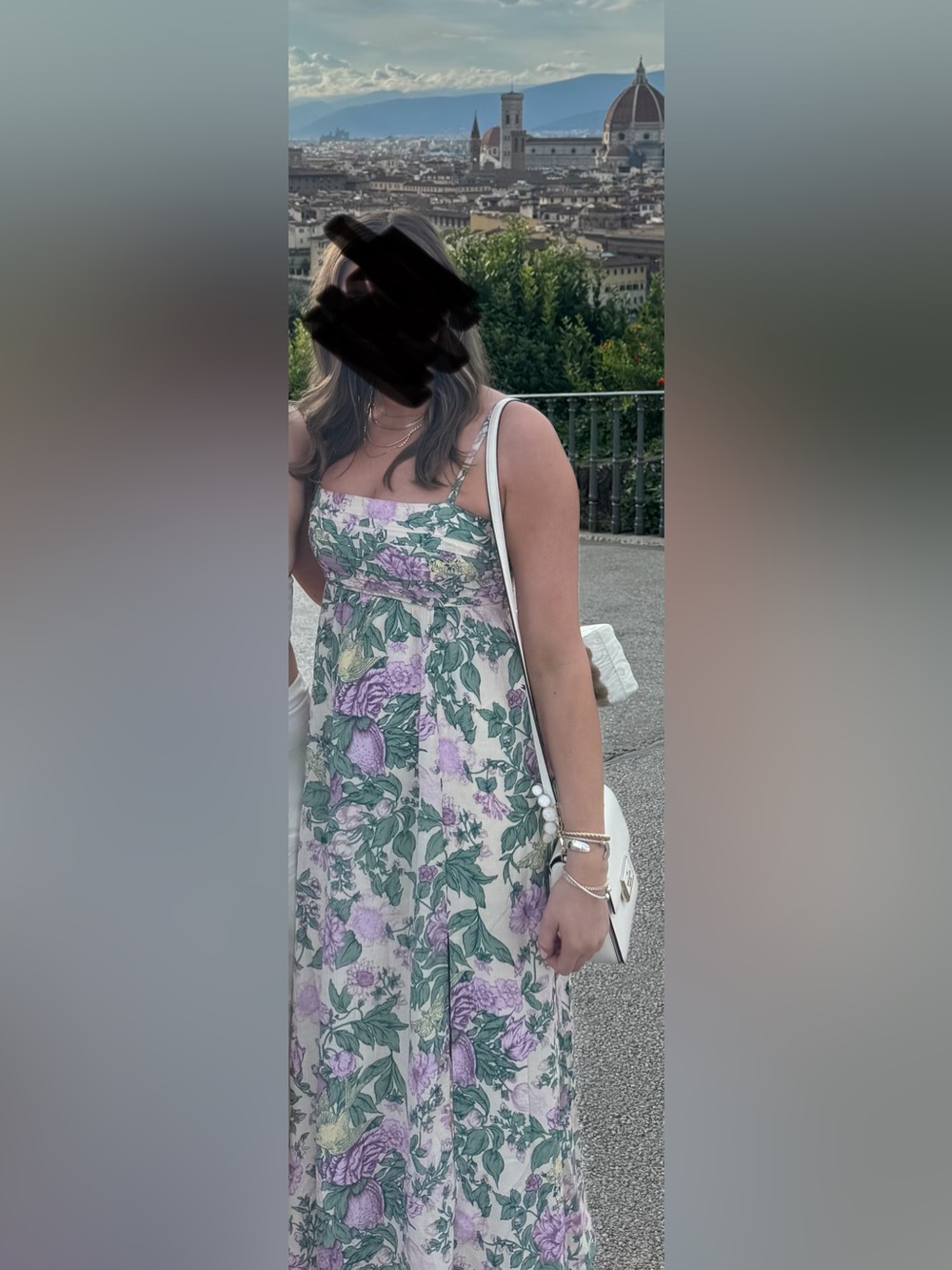 Abercrombie Floral Green & Lavender Spaghetti-Strap Sundress